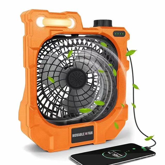 Portable IPX4 75 lumen 10400mAh Outdoor Rechargeable Fan Camping Light: Retro-Style Multifunctional LED Camping Light