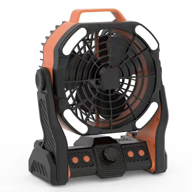 IPX4 200 lumen Rechargeable Outdoor Portable Camping LED Fan with Dual Motors: Versatile and Portable for Hiking and Camping