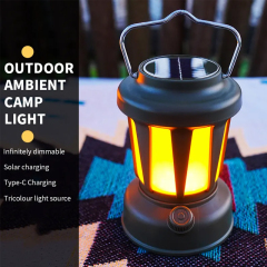 IPX4 130 lumen Outdoor Solar Atmosphere COB Camping Light: Rechargeable and Durable for Home and Outdoor Tasks