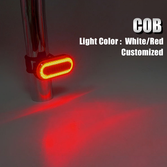 Unique Tough USB Rechargeable adjustable holder installed battery customize color seat barral fitting bicycle light