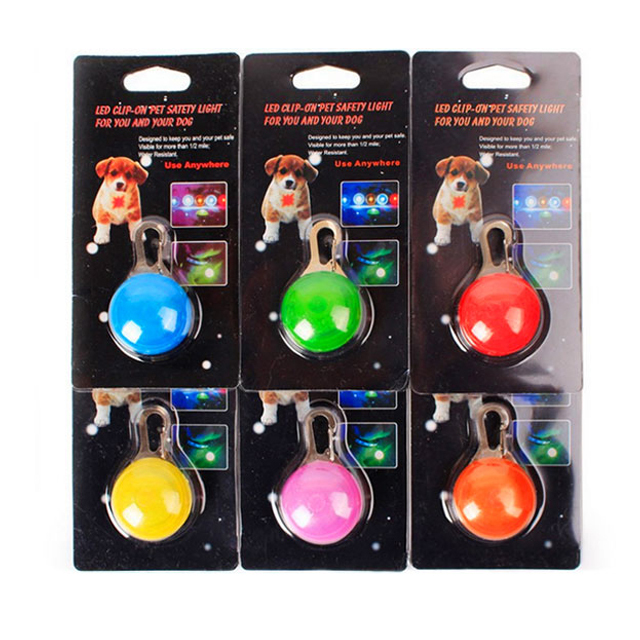 Affordable ABS Warm Light Hanging Adjustable Buckle 2032 customize logo Hiking LED Dog Collar Pet Safety Light