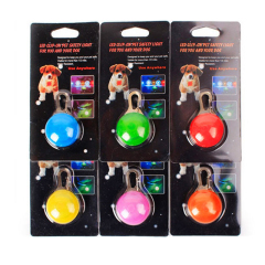 Affordable ABS Warm Light Hanging Adjustable Buckle 2032 customize logo Hiking LED Dog Collar Pet Safety Light