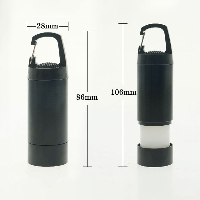 New design  Portable Promotion Telescopic Hanging led for bags Hiking keychain led Torch Backpack Camping Light with carabiner