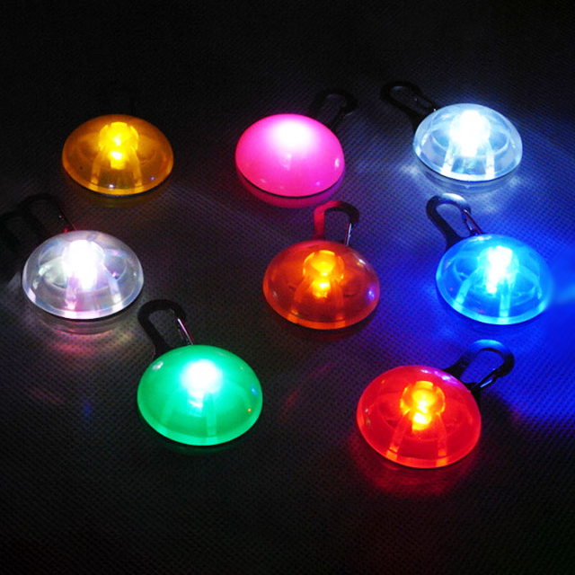 Affordable ABS Warm Light Hanging Adjustable Buckle 2032 customize logo Hiking LED Dog Collar Pet Safety Light