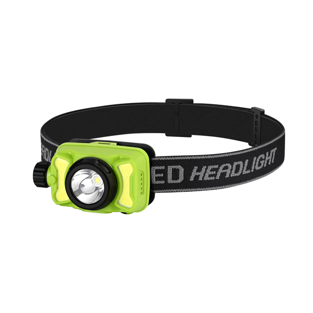 Rechargeable Waterproof LED Headlamp with Zoom Function - Waterproof and Sensor Activated