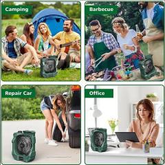 Portable IPX4 75 lumen 10400mAh Outdoor Rechargeable Fan Camping Light: Retro-Style Multifunctional LED Camping Light