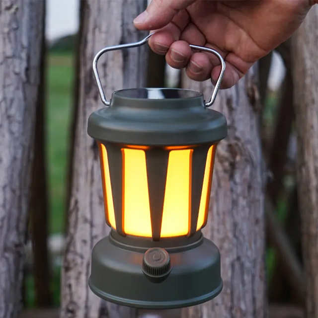 IPX4 130 lumen Outdoor Solar Atmosphere COB Camping Light: Rechargeable and Durable for Home and Outdoor Tasks
