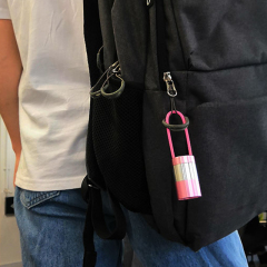 Fashion pocket size flashlight multifunction illuminated Hanging Button cell customize logo Outdoor keychain led light