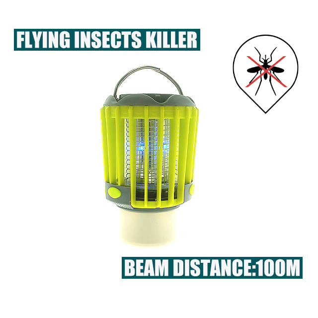 Plastic Rechargeable IP67 Bug zapper Mosquito Killer Camping Lamp