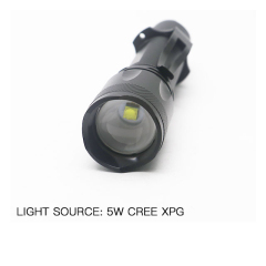 Popular Flexible High Bright Rechargeable Adjustable Zooming Waterproof 18650 EDC LED Torch light Flashlight with Pen clip