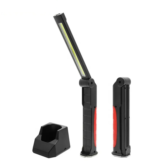Rechargeable IPX4 500 lumen Foldable COB Work Light with Metal Hook and Magnetic: Portable and Durable for Outdoor Activities