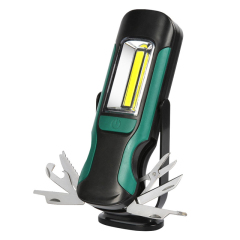 LED+COB 300 lumen IPX4 Working Light with Alarm and multitool: 3*AAA for Outdoor Emergencies and Workshop