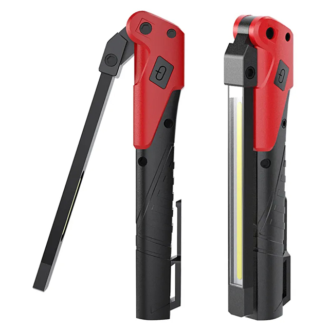 Rechargeable Foldable Pocket IPX4 320 lumen COB Work Light with Magnetic: Portable Lighting for Inspection and Repair