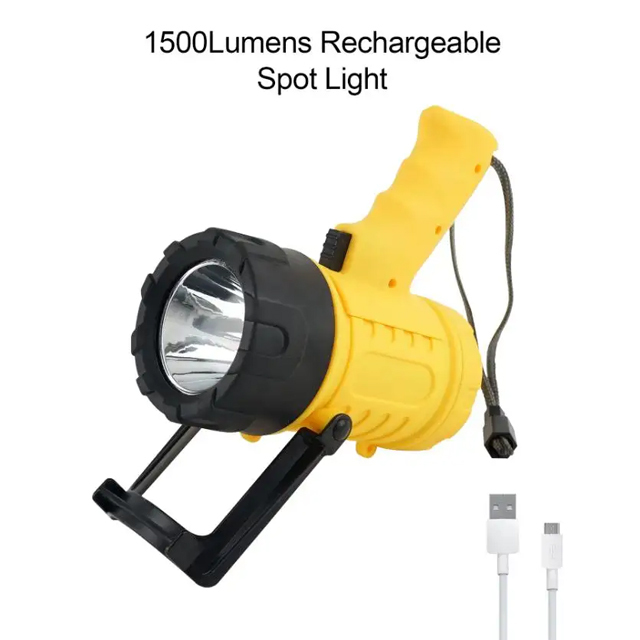 IP67 XHP50 Rechargeable Spotlight: 1500 Lumen Handy LED Work Light for Industrial and Outdoor Tasks