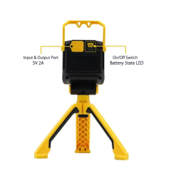 10W IP65 2500 lumen LED Work Light: Foldable, Waterproof, and Rechargeable with Tripod and Magnet for Industrial and Outdoor Tasks