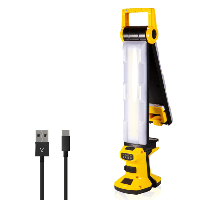 30W 2800 lumen Folding COB Work Light with Magnetic Base and Hook - Rechargeable and Portable for for Emergency and Workshop