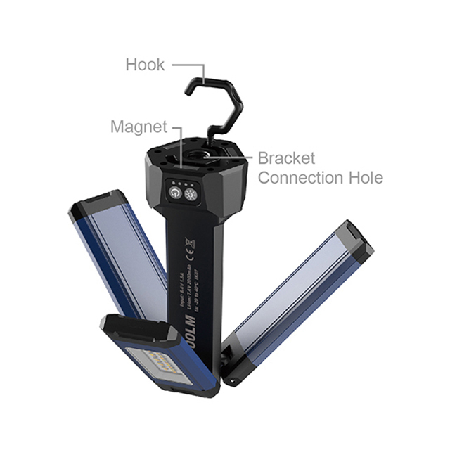 2000LM Rechargeable LED Work Light with Tripod and Magnetic Base for Workshop Use