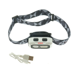 Hiking small size portable Rechargeable Waterproof illuminated LED Camping light Head lamp with colorful ABS headlightUnique Portable Glowing Li-ion rechargeable  caving exploring Waving Sensor customize EDC LED Camping light Head lamp