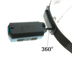 Hiking small size portable Rechargeable Waterproof illuminated LED Camping light Head lamp with colorful ABS headlight