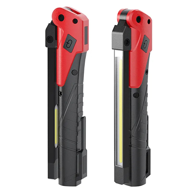 Rechargeable Foldable Pocket IPX4 320 lumen COB Work Light with Magnetic: Portable Lighting for Inspection and Repair