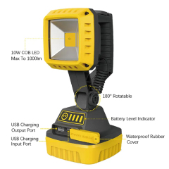 1000 Lumens IP65 COB Work Light: Rechargeable Ultra Bright COB Light for Outdoor and workshop Use