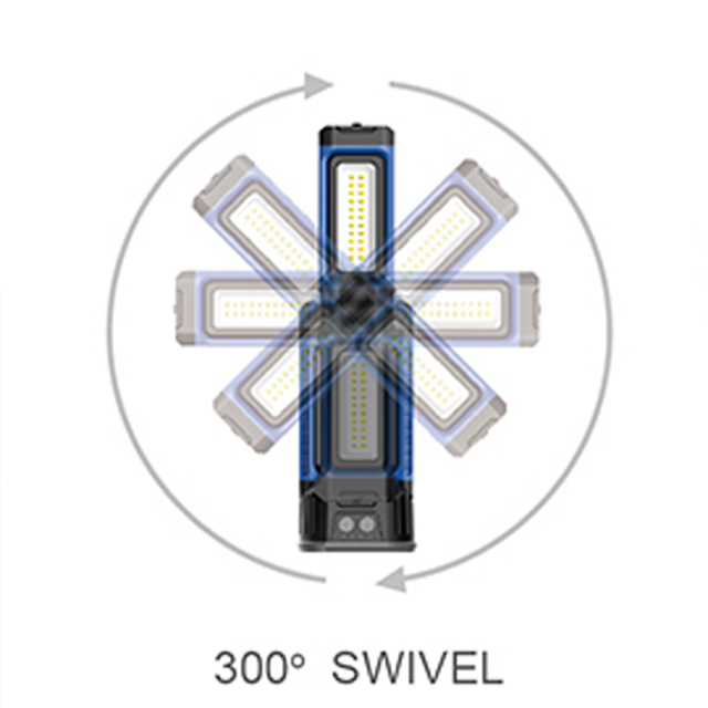Portable Tripod LED Work Light with Adjustable Brightness and Rechargeable Battery