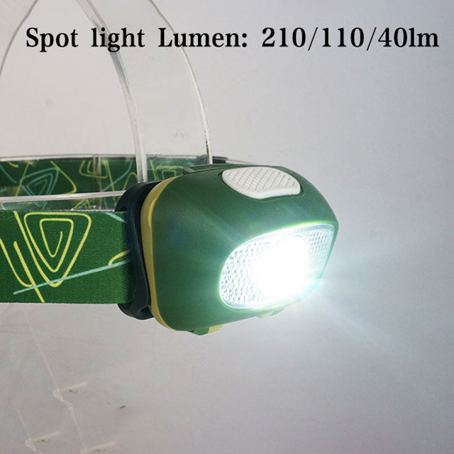 Hiking Portable SMD Hunting Adjustable light up Alkaline battery customize logo Hiking LED Camping light Head lamp
