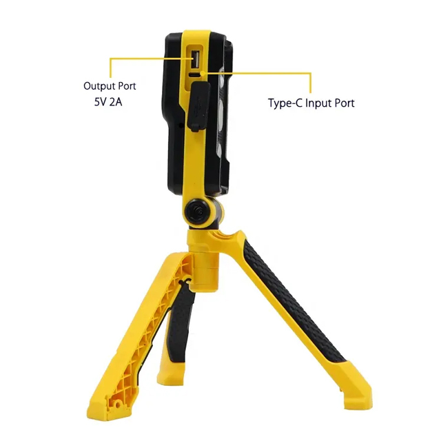 20W 2000 lumen Rechargeable Portable Flood Light: Magnetic LED Work Light with Durable IP65 Rating