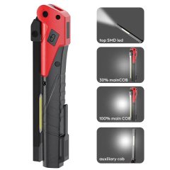 Rechargeable Foldable Pocket IPX4 320 lumen COB Work Light with Magnetic: Portable Lighting for Inspection and Repair