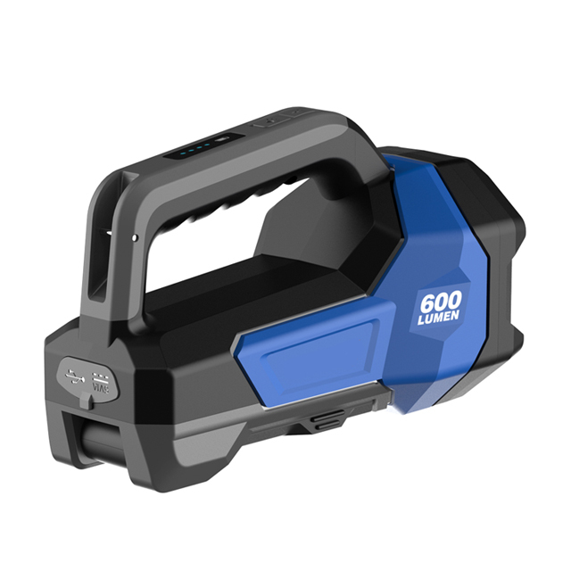 Type-C Rechargeable LED Spotlight - Powerful 1000 Lumen Handheld Floodlight with Side COB Work Lamp