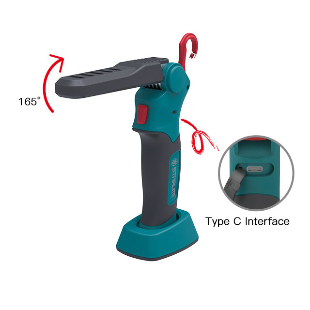 Professional Charging base Ultra Bright Rechargeable Magnetic Carabiner Foldable  Tools LED Working Torch light Flashlight