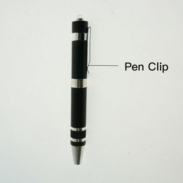 Novelty pocket size Promotion multifunction torch Repairing Pen Clip Button cell customize color EDC Work Light Flashlight