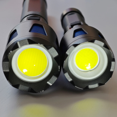 IPX6 10000 lumen Long-Range Zoomable Tactical Rechargeable Search Flashlight for Hunting, Camping, and Emergency Rescue Operations