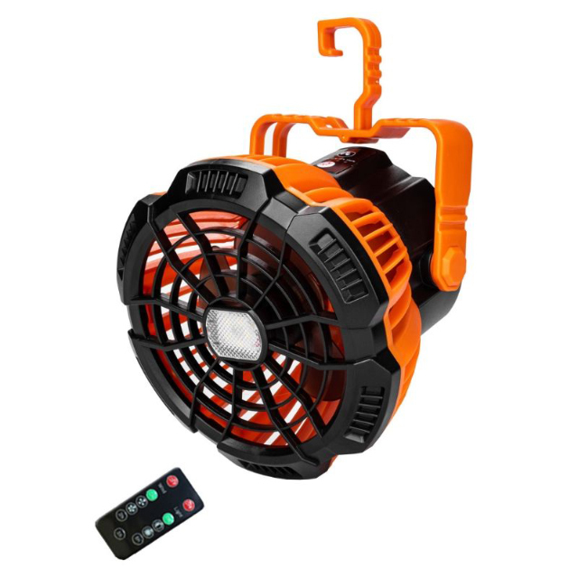 Multi-Scene Portable Fan with remote control : 5200mAh Rechargeable LED Lantern for Car, Outdoor, and RV Cooling