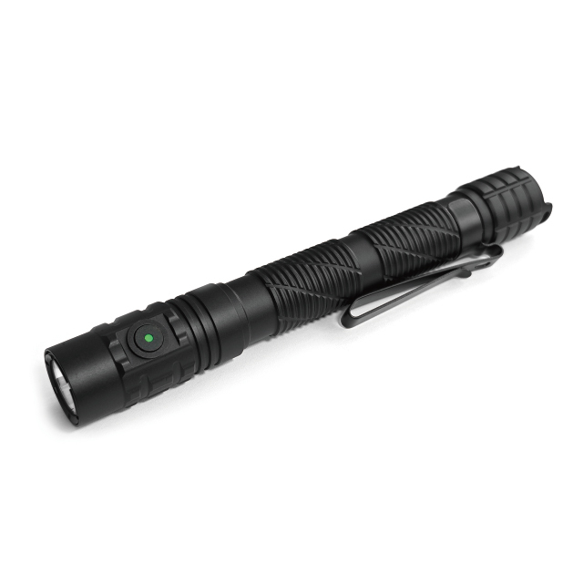 IPX7 1500 Lumen EDC Pen Light with Dual Switches & 2AA Dual Power: USB-C Rechargeable Tactical Flashlight for Outdoor and Emergency Use