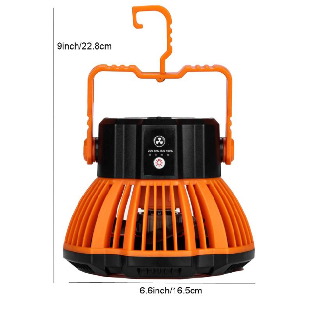 Multi-Scene Portable Fan with remote control : 5200mAh Rechargeable LED Lantern for Car, Outdoor, and RV Cooling