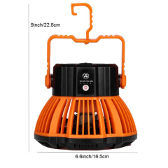 Multi-Scene Portable Fan with remote control : 5200mAh Rechargeable LED Lantern for Car, Outdoor, and RV Cooling