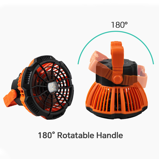 Multi-Scene Portable Fan with remote control : 5200mAh Rechargeable LED Lantern for Car, Outdoor, and RV Cooling