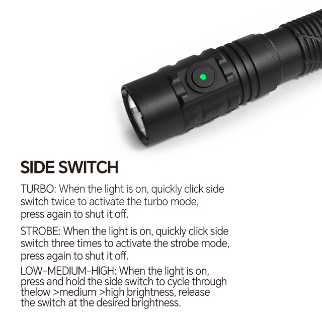 IPX7 1500 Lumen EDC Pen Light with Dual Switches & 2AA Dual Power: USB-C Rechargeable Tactical Flashlight for Outdoor and Emergency Use