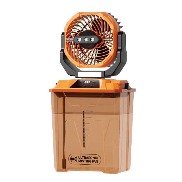7L Large Tank Portable Camping Mist Fan Light with Remote Control - Rechargeable Outdoor Misting Fan & Light