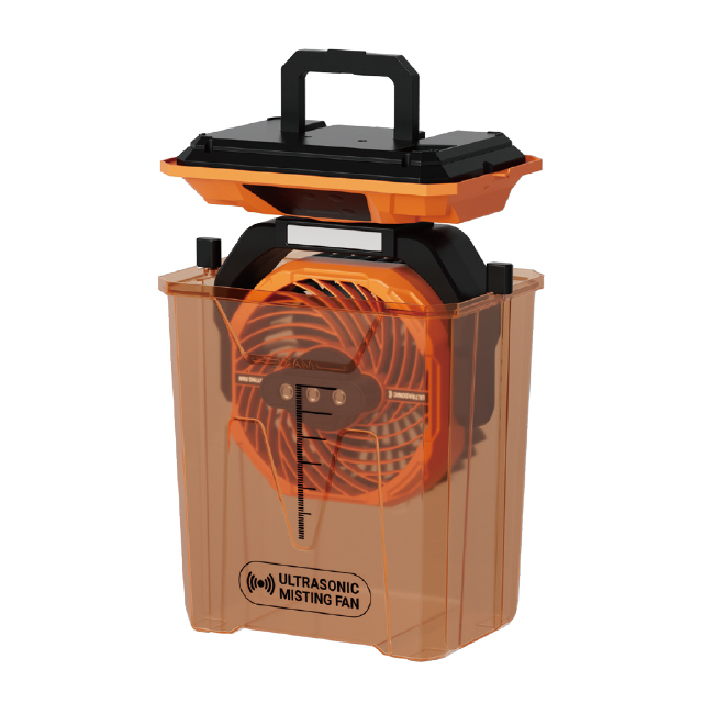 7L Large Tank Portable Camping Mist Fan Light with Remote Control - Rechargeable Outdoor Misting Fan & Light