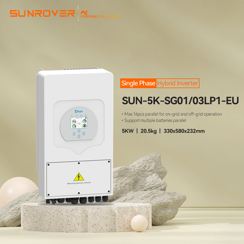 Solar Single Output Inverter 51.2V 7KW 8KW High Efficiency SUN-7/7.5/8K-G02P1-EU-AM2 New Energy
