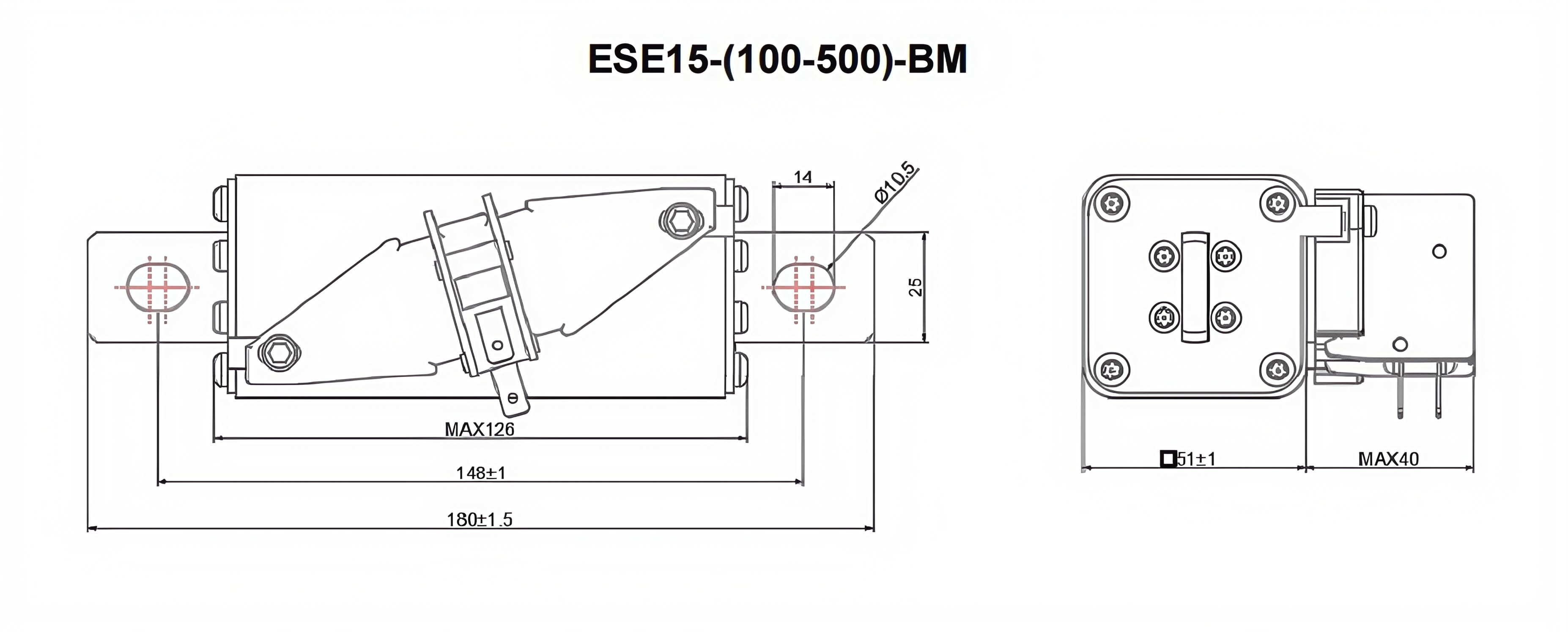 Hudson Fuse ESE15-125-BM 1500V 125A for EV Charger