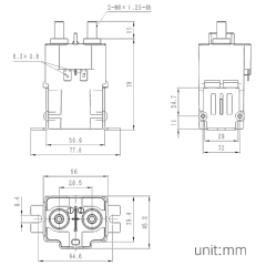 HV DC Contactor 500VDC 200A 16kA Breaking Capacity CE Certified