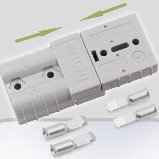 2pcs 600V 350A for Battery Charging Connector 2/0 AWG Power Plug with Copper Contacts Male/Female for Winch Auto Car