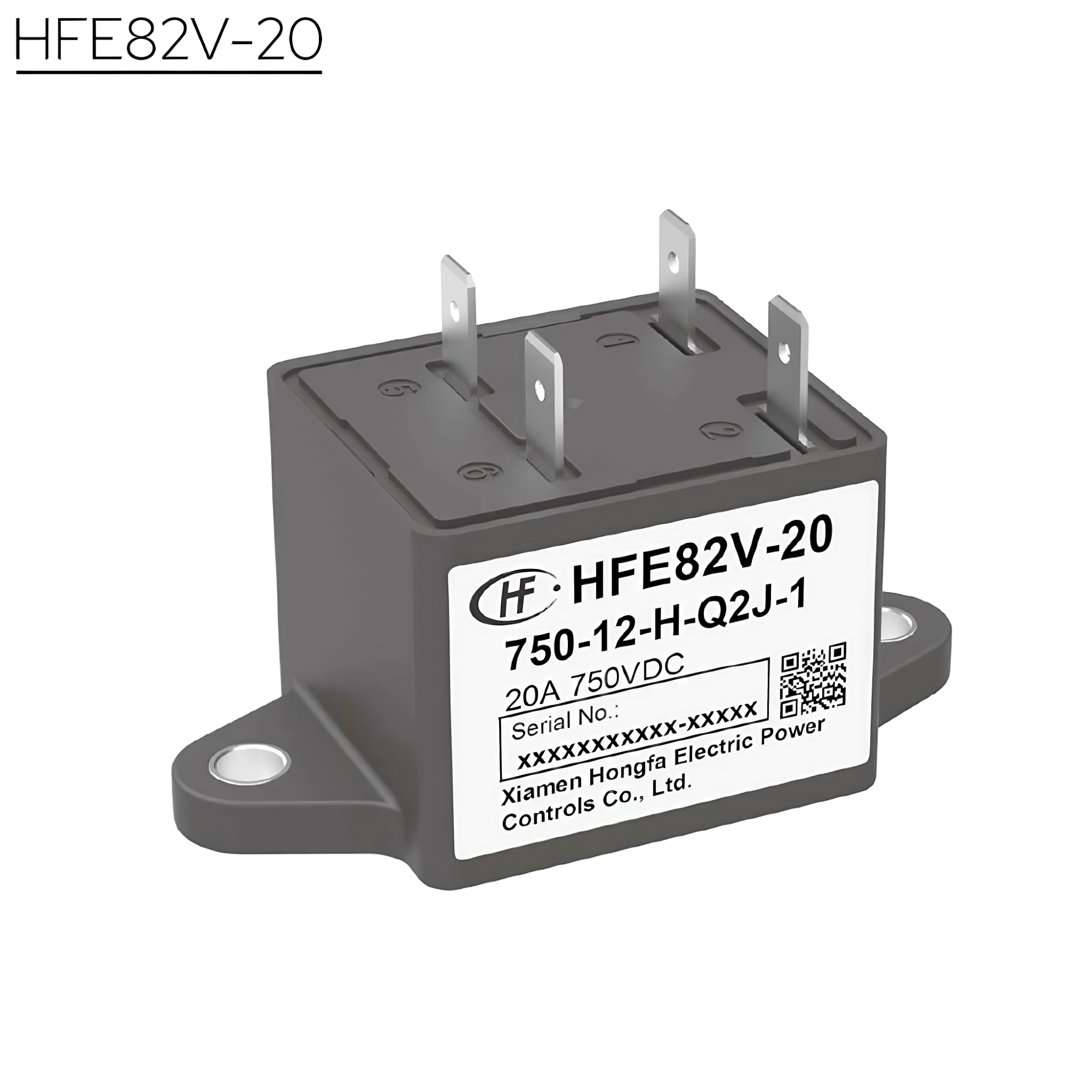 HONGFA HFE80V-20B Contactor Rated control voltage DC12V/24V 20A