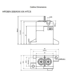 HFE80V-200 HONGFA DC Contactor 250V 200A 2-Phase Relay,HFE80V-200 HONGFA High Voltage DC Contactor 250V 200A 12V/24V Coil 80kW 2-Phase Relay