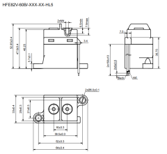 HFE82V-60B HONGFA High Voltage DC Contactor 60A,HFE82V-60B HONGFA High Voltage DC Contactor 450V 750V 60A 24V DC 12V DC 2 Phase 54kW