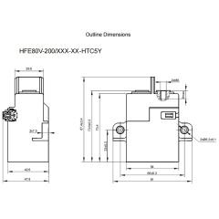 HFE80V-200 HONGFA DC Contactor 250V 200A 2-Phase Relay,HFE80V-200 HONGFA High Voltage DC Contactor 250V 200A 12V/24V Coil 80kW 2-Phase Relay