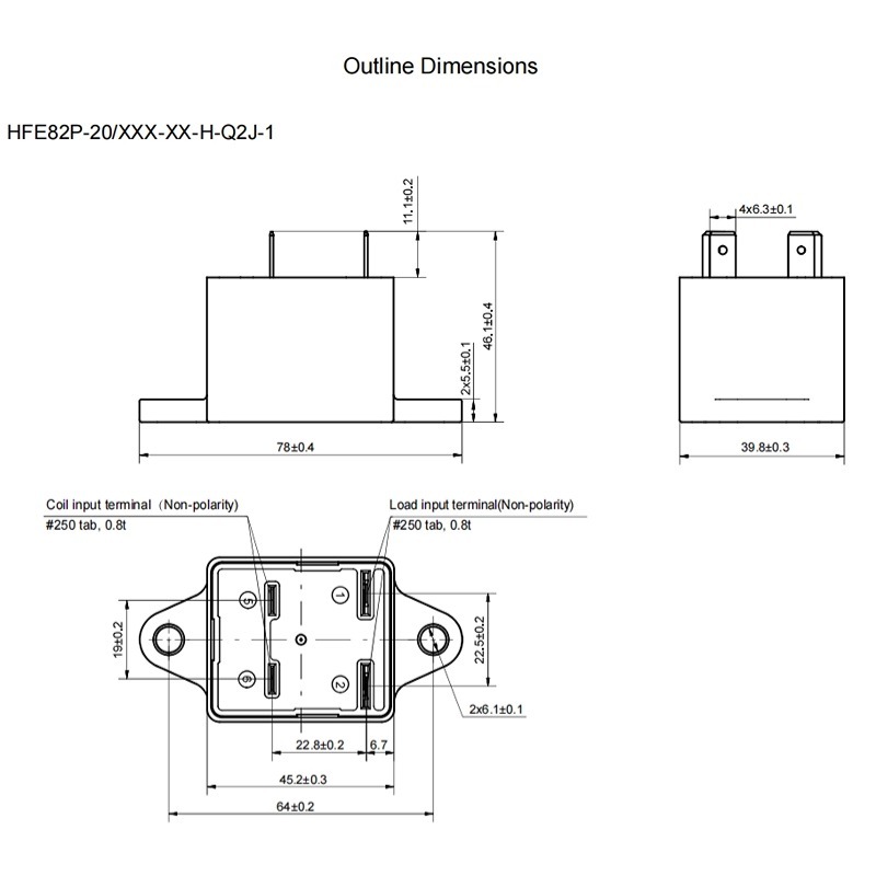 HONGFA HFE82P-20 DC Contactor 20A Used in Electric Vehicles